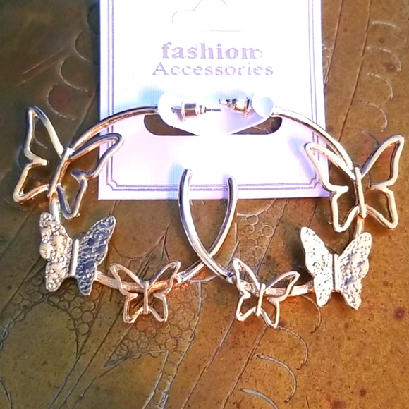 Jewelry - 3 for $15 Butterfly Hoops
